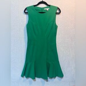 DVF DIANE VON FURSTENBERG WOMEN'S BRIGHT GREEN JAELYN DRESS SLEEVELESS Size 8